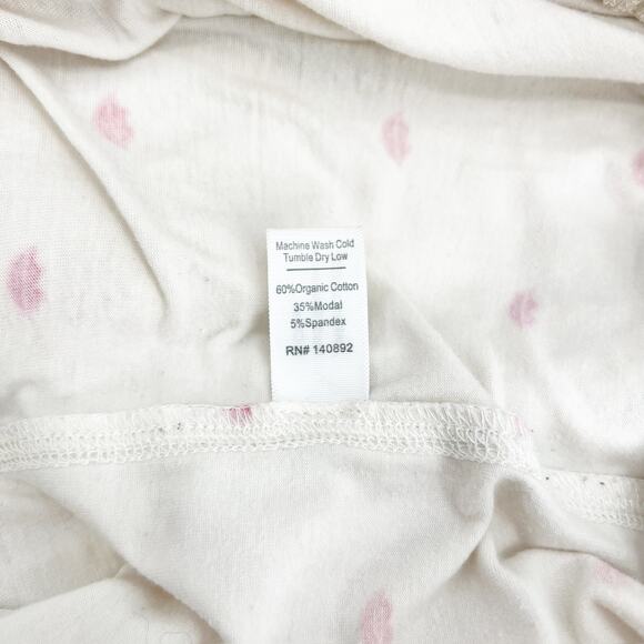 Marine Layer Women's Cream Red Kisses Lips Long Sleeve Pajama Set Size M - Picture 9 of 9